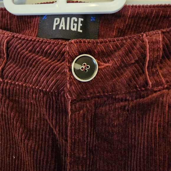 PAIGE- Hoxton Ankle-Burgundy Courdroy jeans...size 25 - Picture 4 of 9